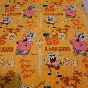 SpongeBob Colorful Small Pillowcase or Fabric 15" x 20"